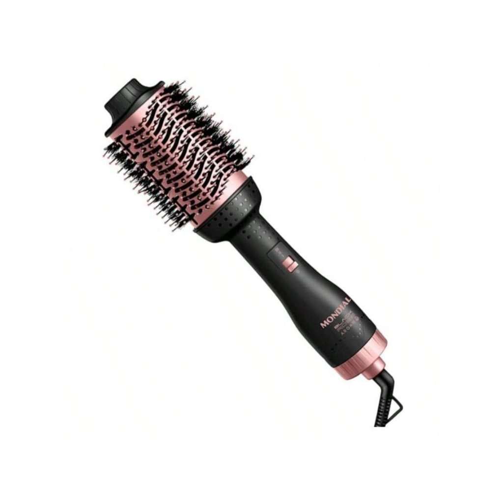 Escova Secadora Modeladora Alisadora de Cabelos Mondial ES-14 110v Black Rose Revestida Argan 1200w
