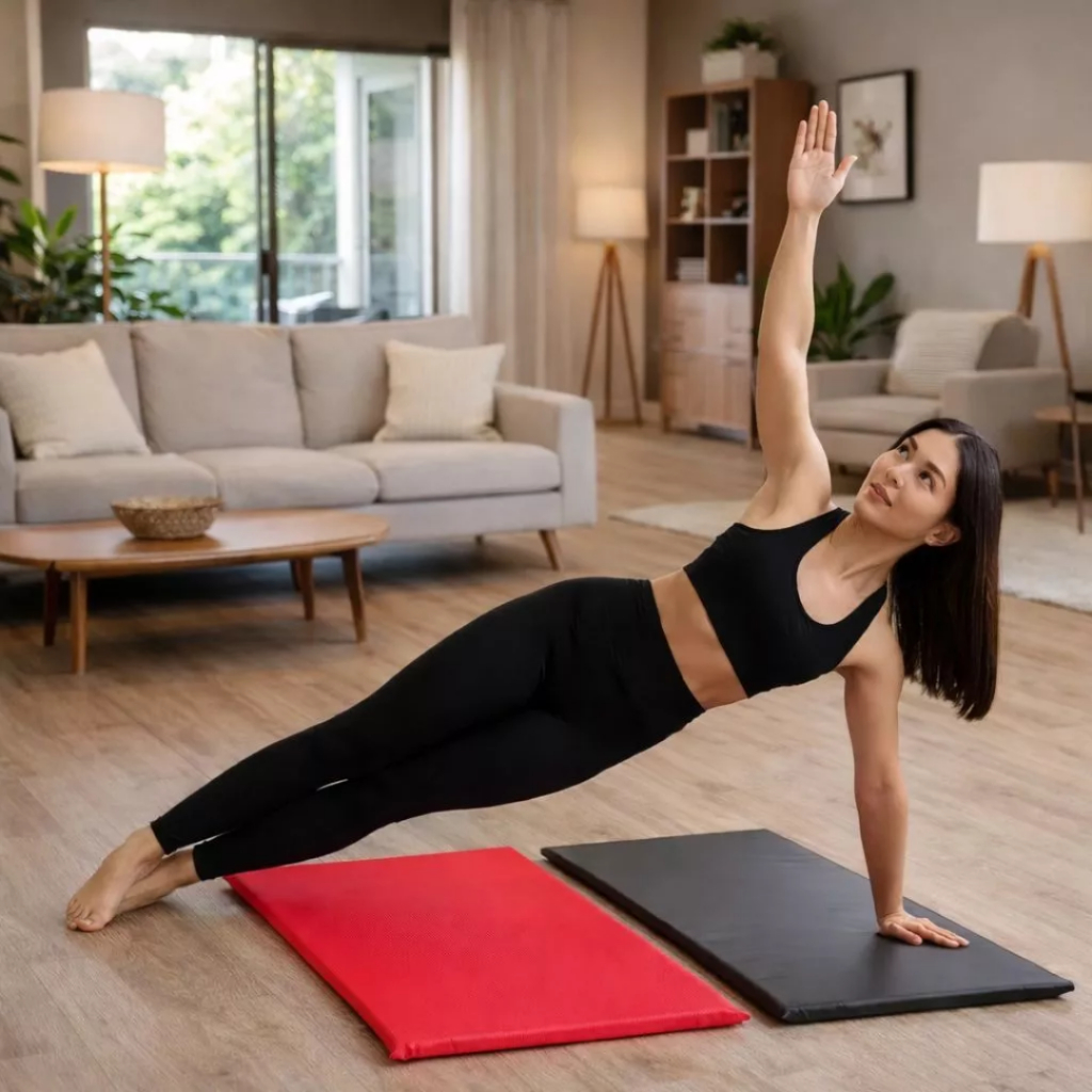 Colchonete de Academia Premium 100x60x3cm Compacto Espuma Macia Impermeável Treino Yoga Pilates Grande