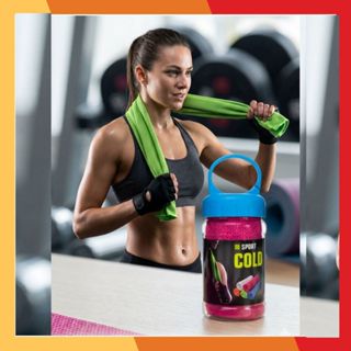 Toalha Resfriamento Microfibra 88x29cm + Estojo >Seca Rápido Praia Camping Academia Fitness Crossfit em Oferta na Shopee