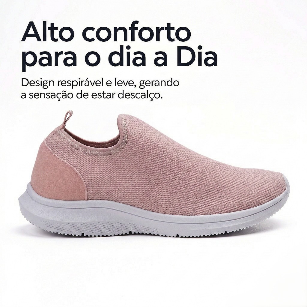 Tenis Meia Feminino Leve E Confortavel Sem Cadarco Para Caminhada E Uso Diario