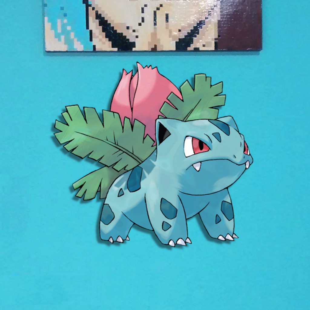 Decoração de Parede Pokémon ( Ivysaur ) Personalizado em mdf