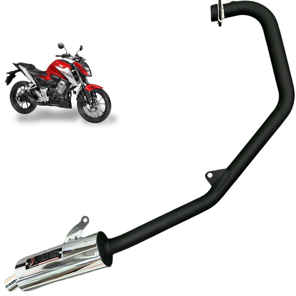 Escapamento Mini Turbo Fortuna CB300F Twister 2023 Até 2026