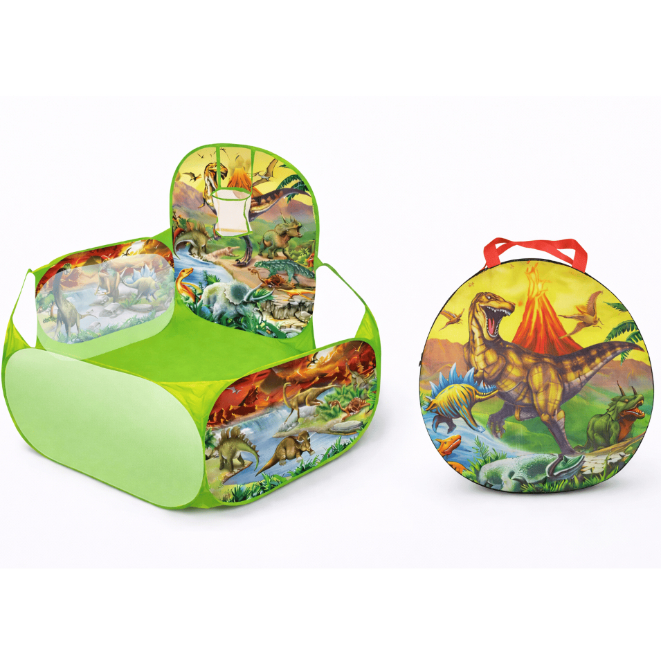 Barraca Infantil Toca Do Dinossauro T-rex Dobrável Grande Piscina de Bolinhas