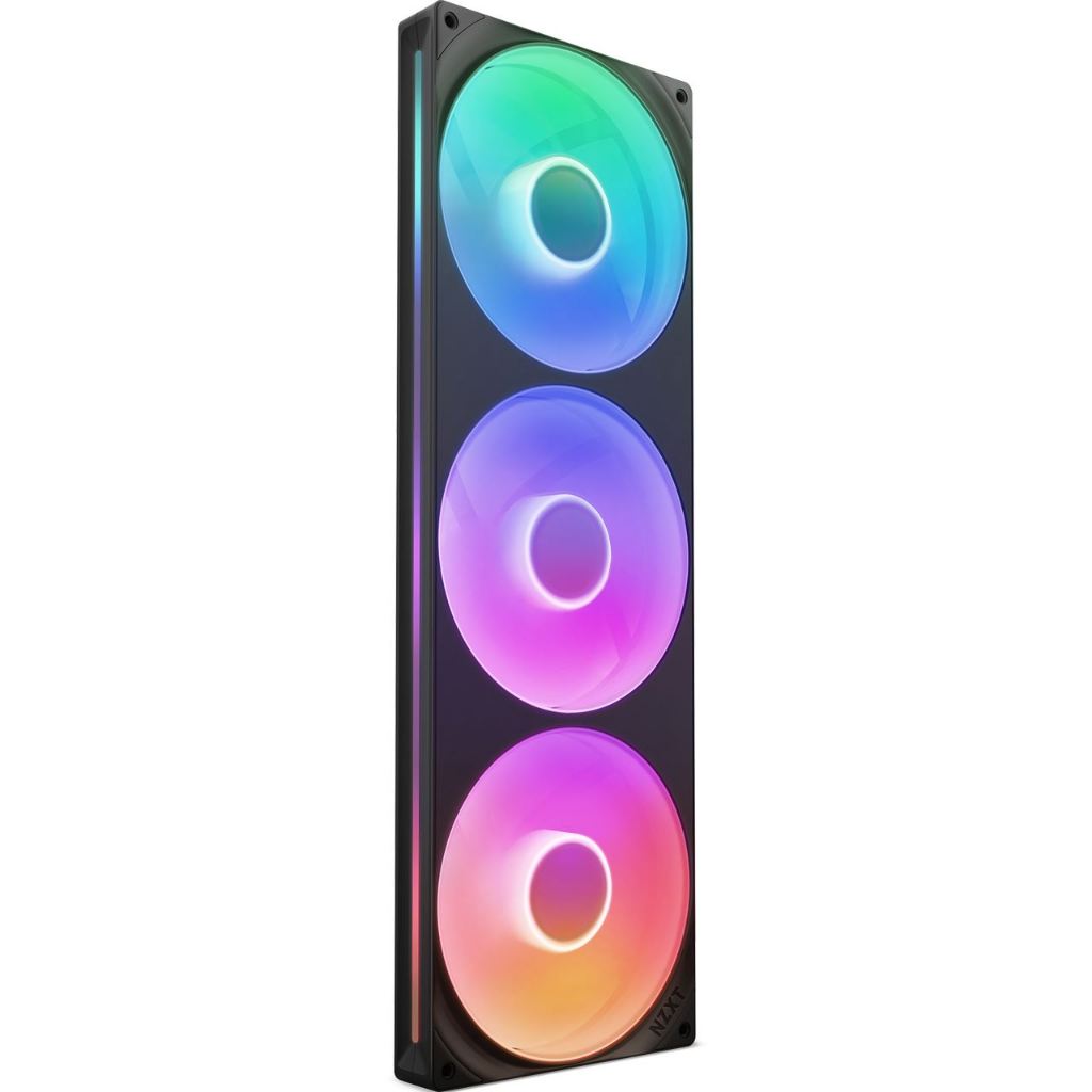 KIT FAN GAMER NZXT F420 RGB CORE COM 3 FANS PRETO RF-U42HF-B1 NZXT