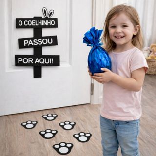 Kit Placas Caça Aos Ovos Páscoa Coelho Em MDF Decoração Infantil em Oferta na Shopee