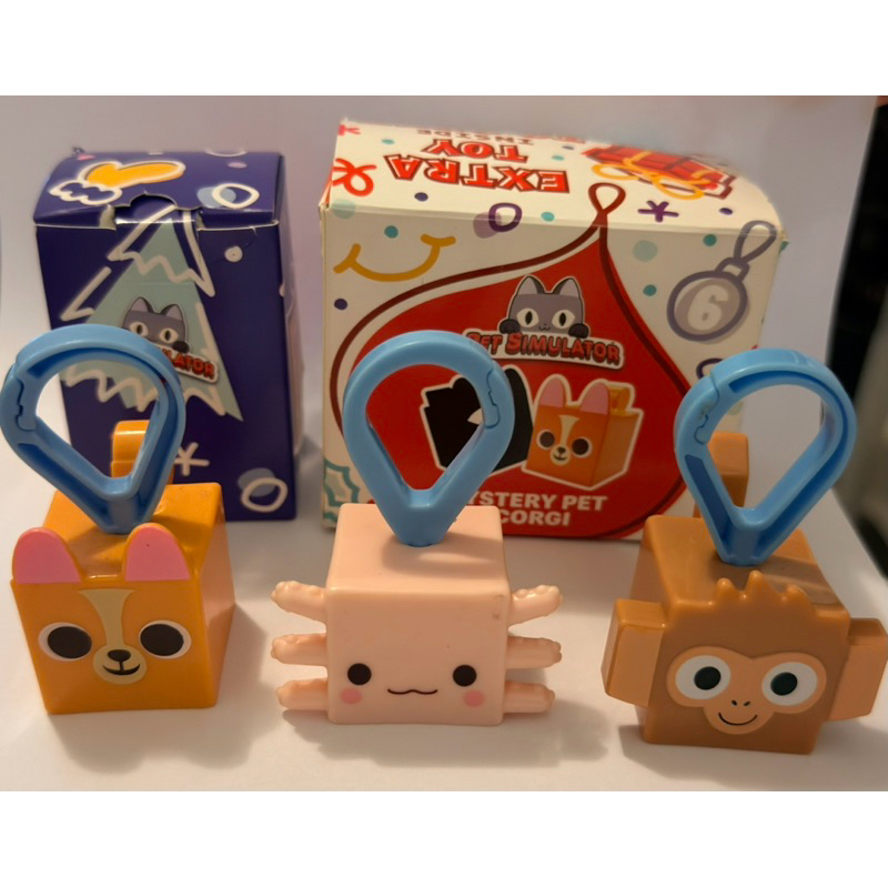 Mc Donald’s Donalds coleção Roblox Pet Stimulator Corgi Macaco Axolote