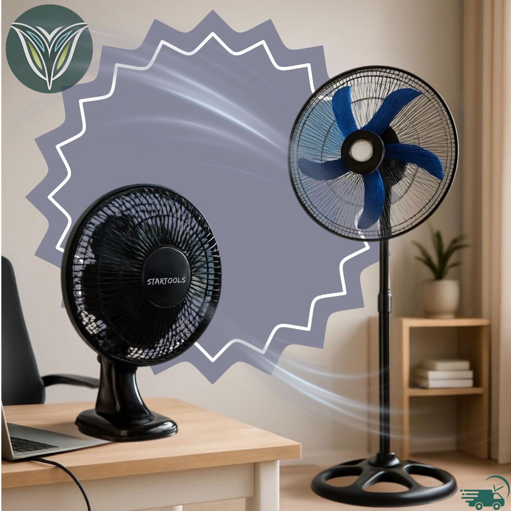 Ventilador Pedestal Pe Chao Coluna e de Mesa Portatil 127V 220V Turbo Premium 60W 25W Preto Sortido Forte Silencioso