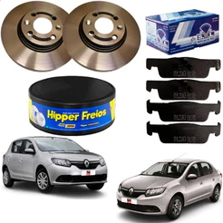 Kit Disco Pastilha Freio Dianteiro Logan 1.0 2018