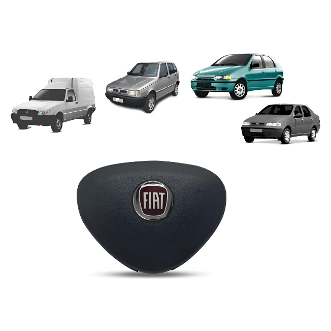 Botão Acionador de Buzina FIAT Logo Vermelho - Palio Uno Fiorino Siena Modelos Fire - 559130