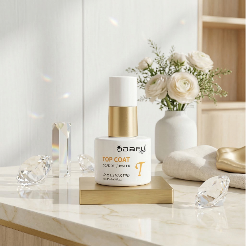 Top Coat Dafu Royal Lançamento 15ml Livre de TPO HEMA Alto Brilho Anti Risco Secagem UV/LED em Oferta na Shopee