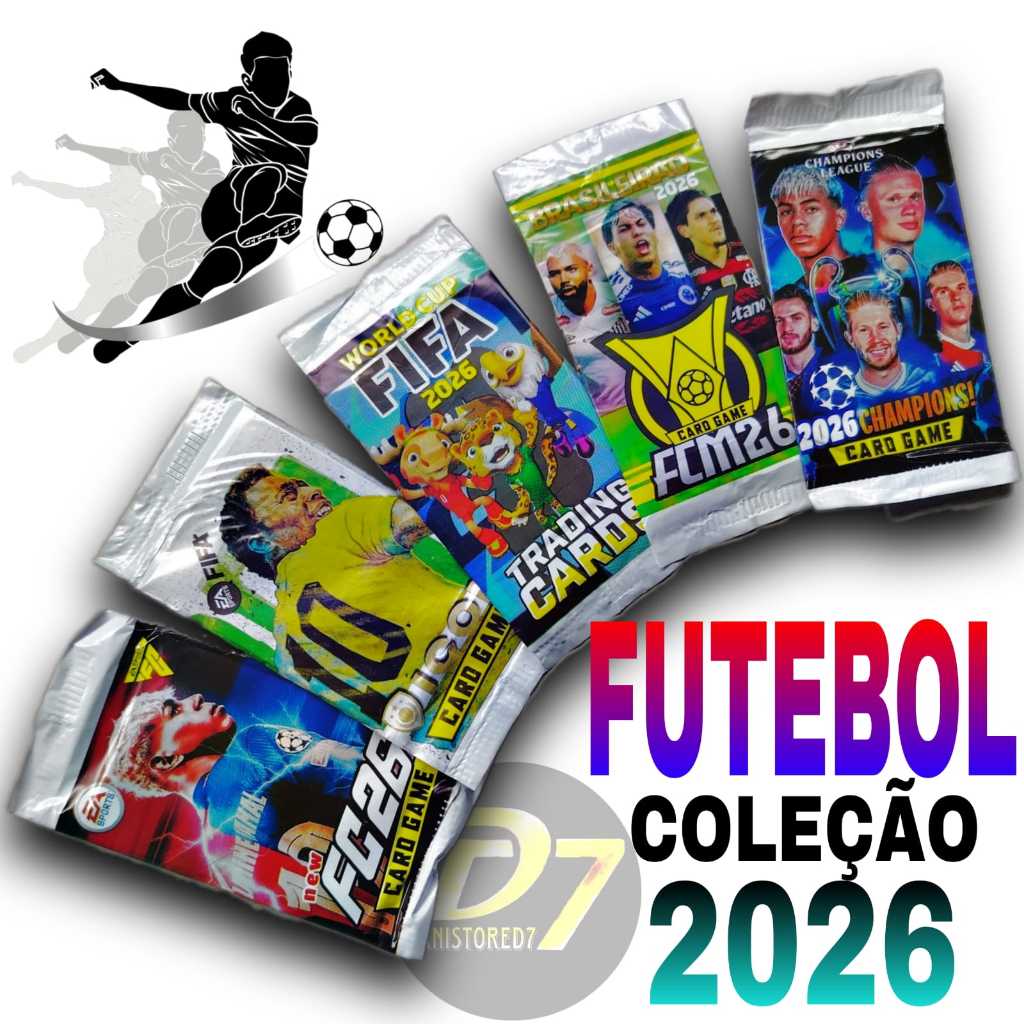 Kit 200 Cards Figurinhas de FUTEBOL VARIADOS 2025/2026 para bater / trading Cards /Colecionável