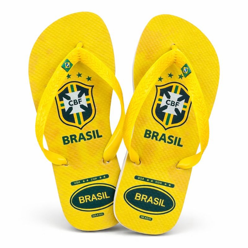 Chinelo masculino feminino do Brasil copa do mundo alta qualidade em Oferta na Shopee