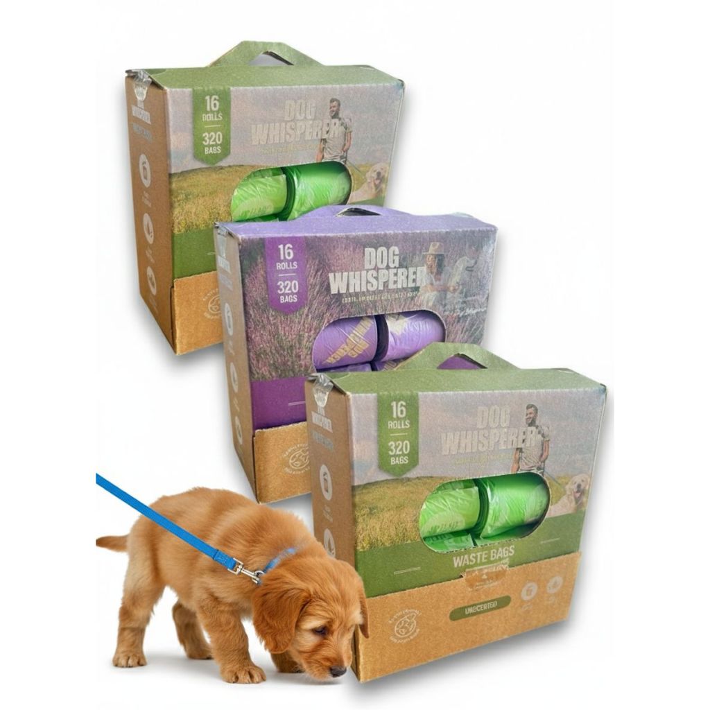 Kit caca Refil Saquinho Fezes Coco Pet Com cheiro de Lavanda 16 rolos 320 saquinhos