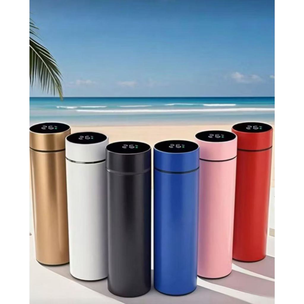 Garrafa Térmica Inox 500ml com Termômetro LED - Estilo Moderno e Isolamento Superior