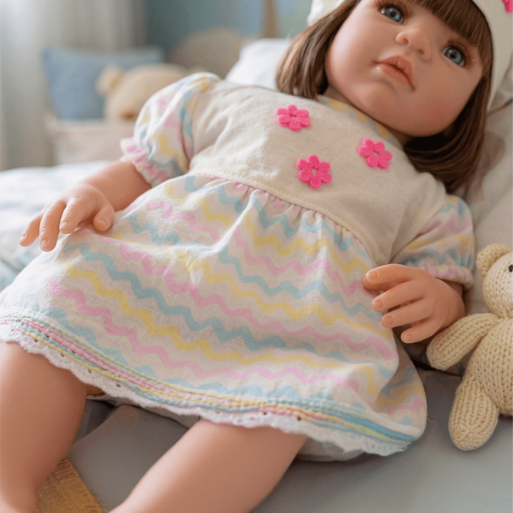 Boneca Bebê Reborn Luxo Realista de Silicone Pode Dar Banho Envio Imediato