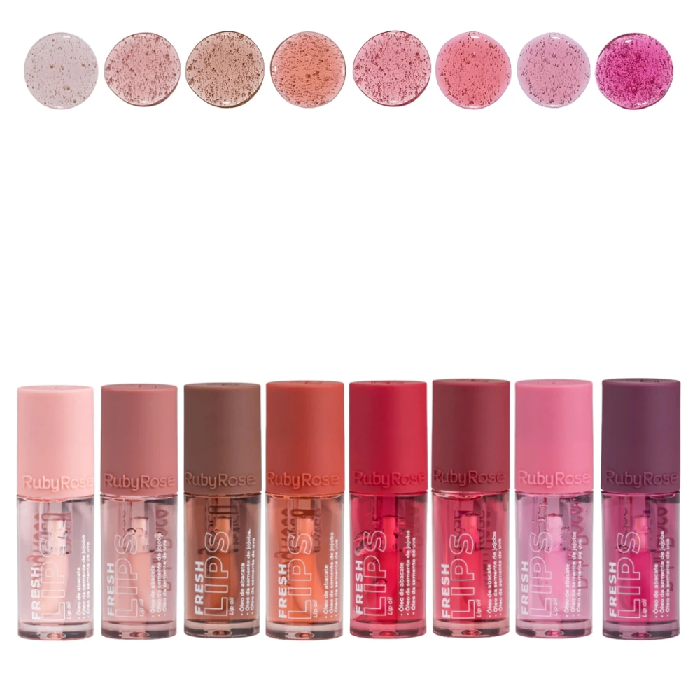 Lip Oil Labial Fresh Lips Hidratante Ruby Rose Cores Lindas