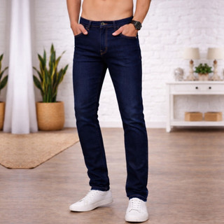 Calça Jeans Masculina Skinny Slim Com Lycra