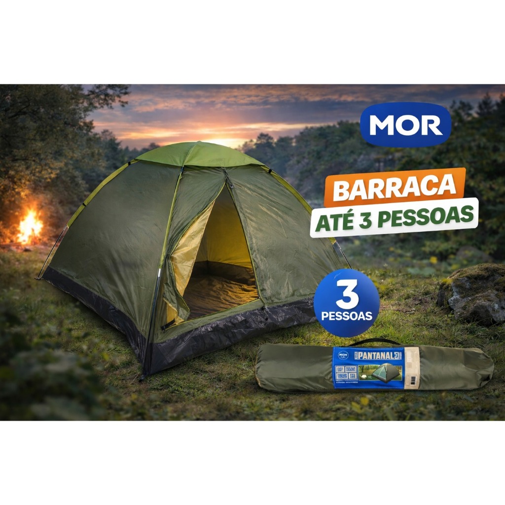 Barraca Pantanal Acampamento Camping 3 Pessoas Camuflada Mor