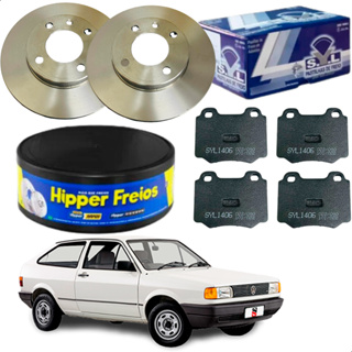 2 Discos Freio + Pastilhas Gol Cht Quadrado 1994 1995 1996 em Oferta na Shopee