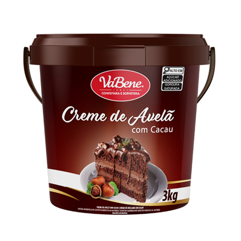 Creme de Avelã com Cacau - Pote - Vabene - 3kg em Oferta na Shopee