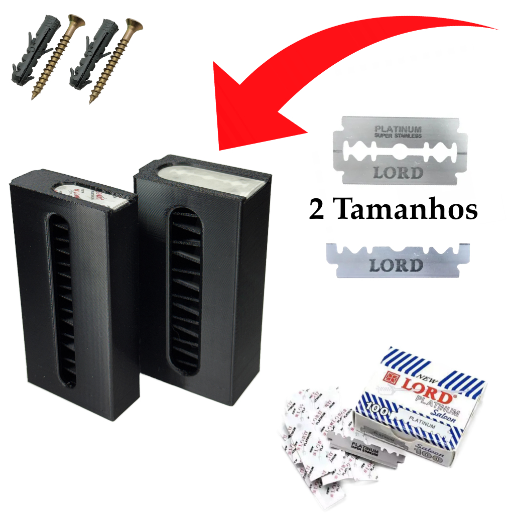 Dispenser para laminas de barbear - Organizador - Suporte para laminas barbearia
