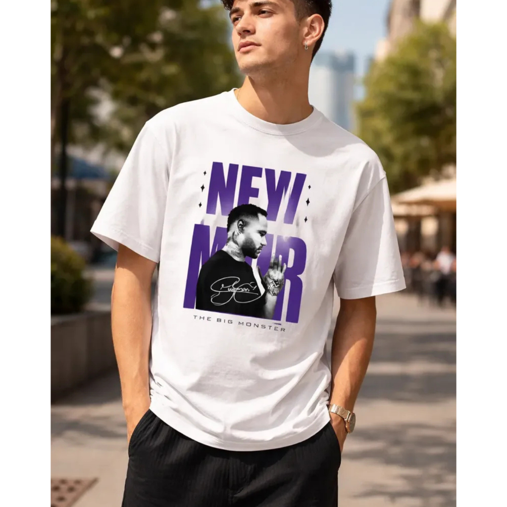Camiseta Oversized Futebol Neymar Copa do Mundo Streetwear NJ Brasil