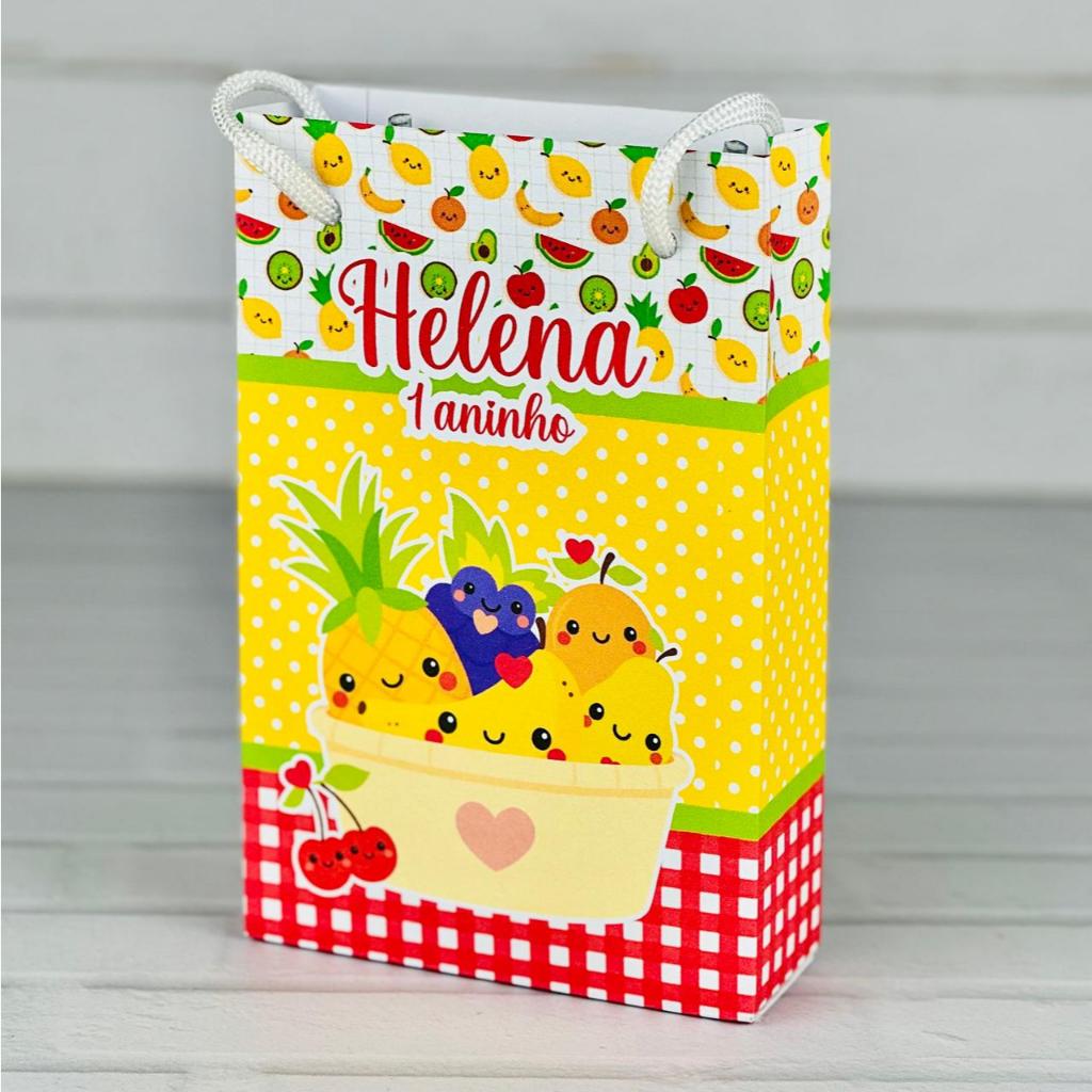 Sacolinha Personalizados Frutinhas Frutas Quitanda (PEGUE E MONTE) / Lembrancinha Mimos Festa Aniversário Infantil