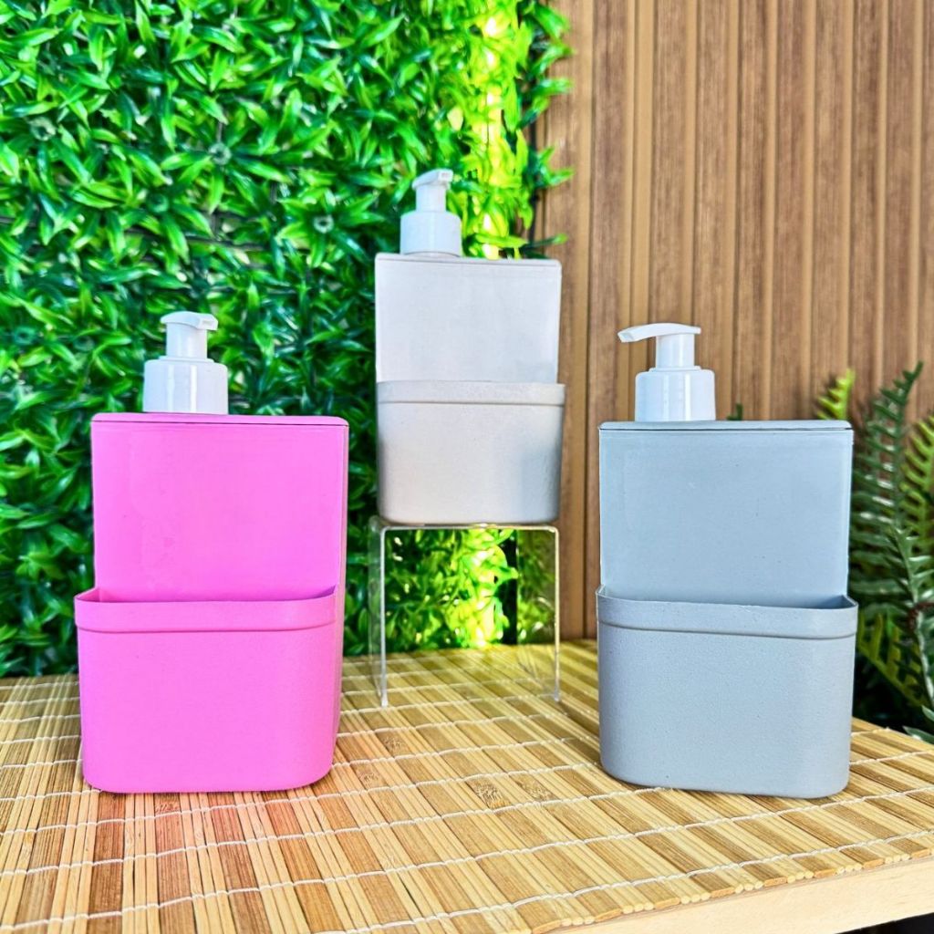 Dispenser de Detergente com Pump e Suporte para Esponja - Cozinha Organizada