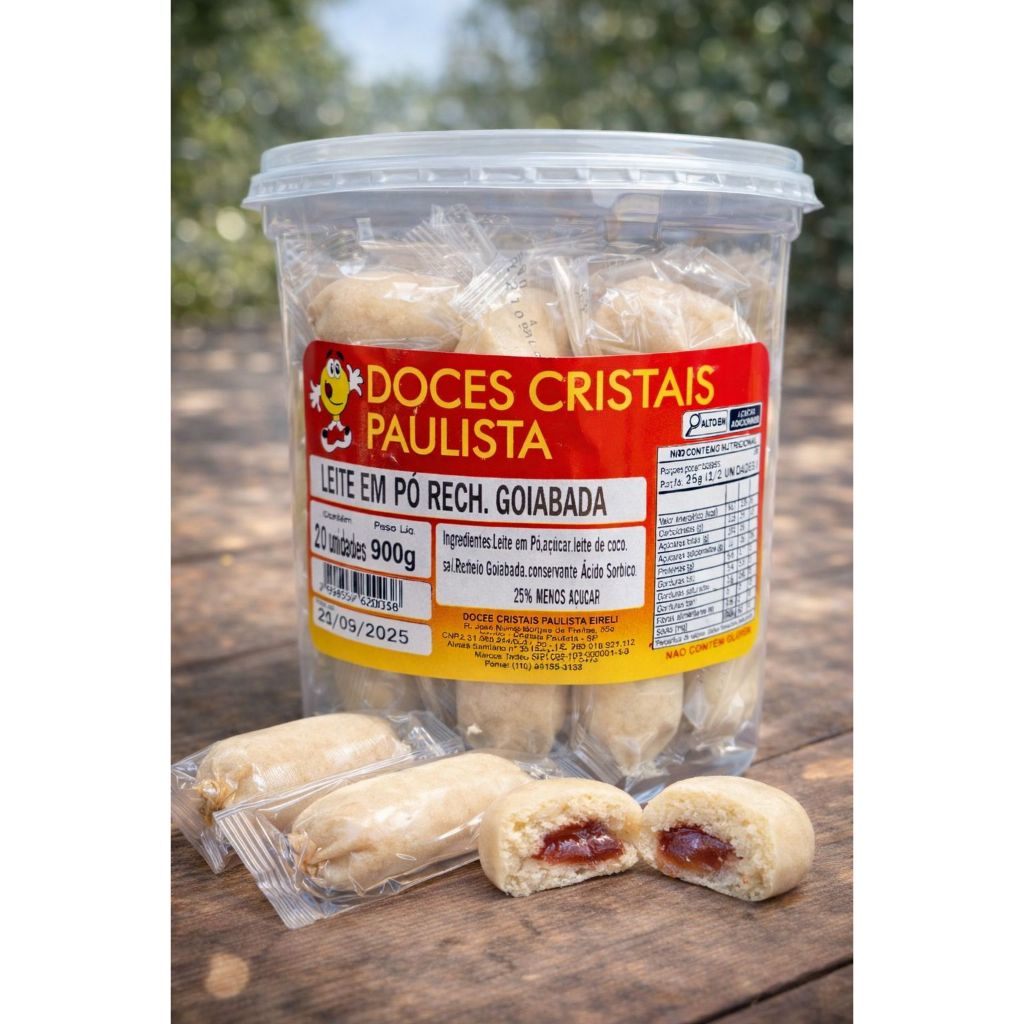Doce de Leite em Pó Recheado com Goiaba 665g Doce Caseiro Artesanal