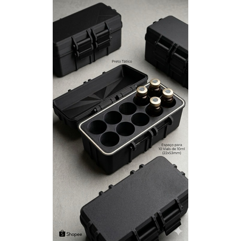 Organizador Porta Vial 10ml 10 Viais | Case Porta Frascos Laboratório | Suporte Frascos em Oferta na Shopee