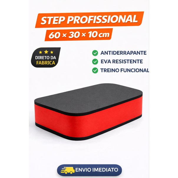 Step de Academia em EVA 60x30x10cm para Treino Funcional, Exercícios Aeróbicos, Crossfit, Musculação e Fisioterapia