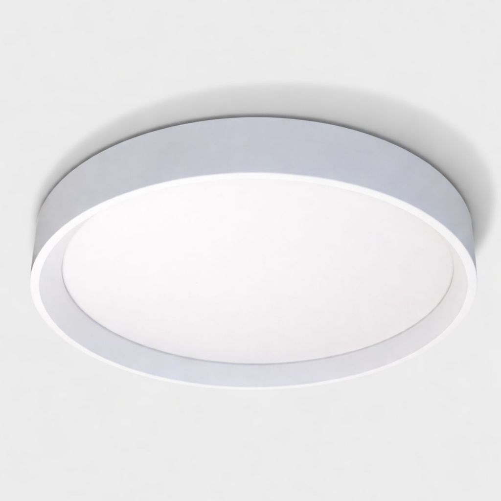 Luminária Led Sobrepor Lustre Plafon Moderno Redondo 32w Branco NewSpace 38cm Bivolt 110/220v Com 3 Temperaturas De Cor