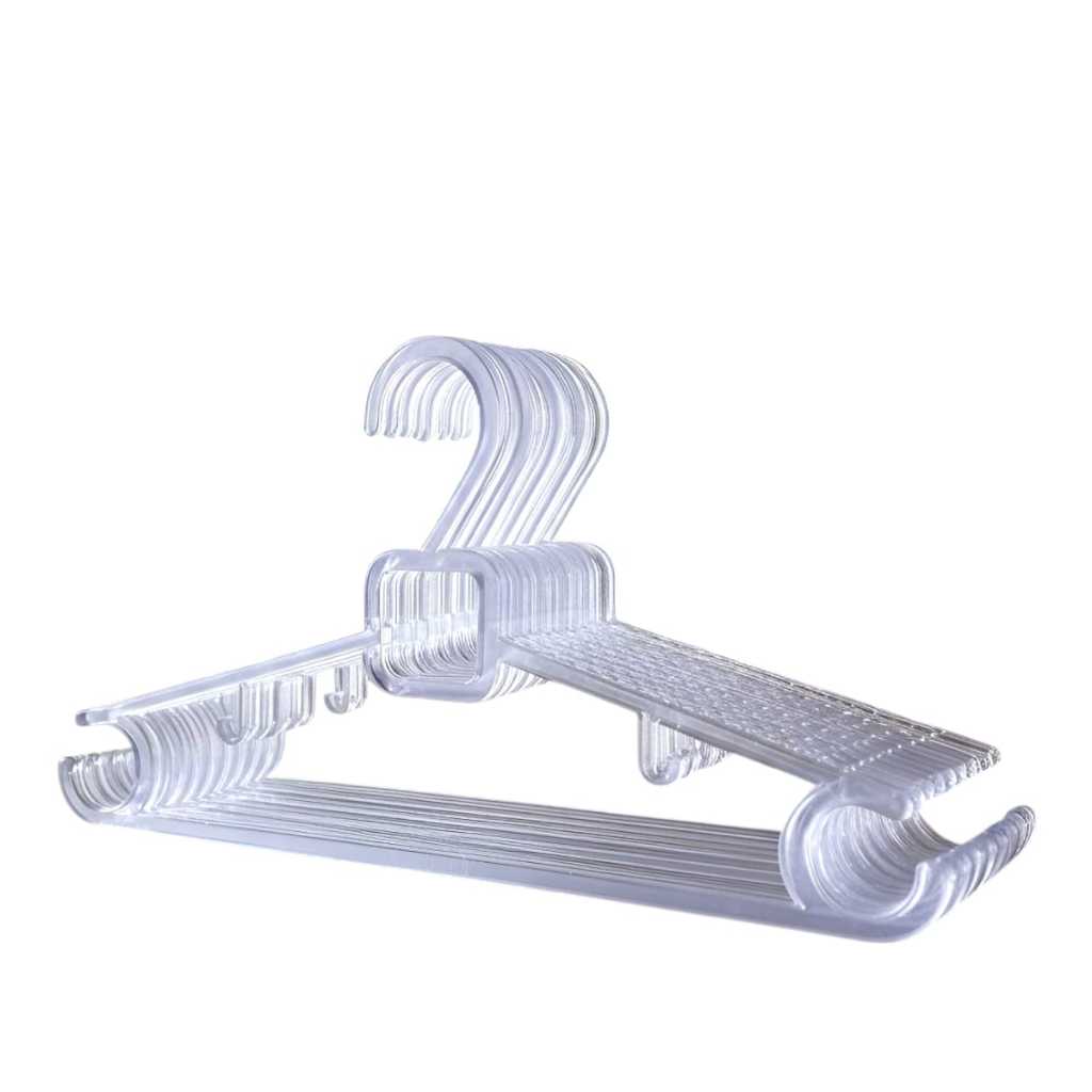 Cabide Acrílico Kit Cabides Para Roupas Transparente Adulto Reforçado Organizador Envio Imediato