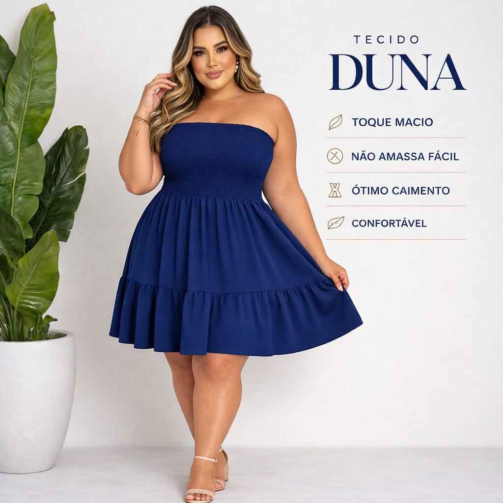 ✨ Vestido feminino Tomara que Caia Duna | Vestido Feminino Elegante | Tamanho Único | Moda Feminina