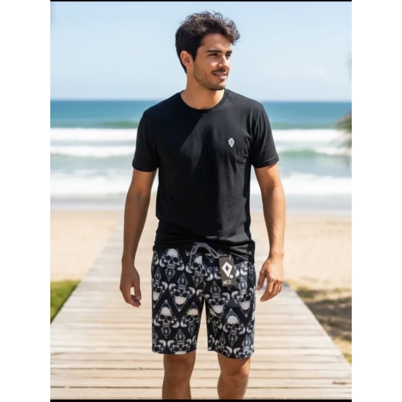 bermuda MCD elastano surf praia secagem rápida