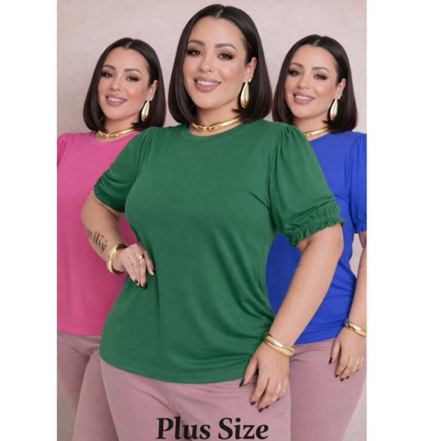 Blusa Feminina Plus Size Moderna Elegante Viscose Com Elastano Verão Evangelica em Oferta na Shopee