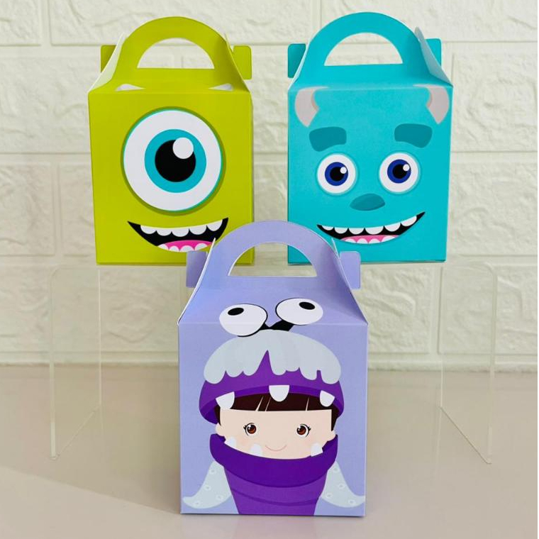 Maletinha monstros SA, personalizados monstros SA, Caixinha monstros SA (pegue e monte) em Oferta na Shopee