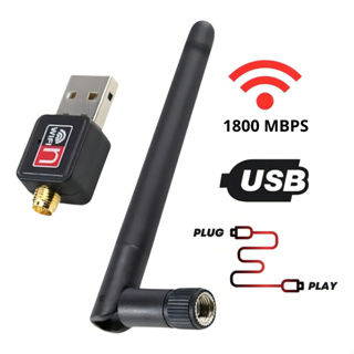 Antena Wi-fi USB Adaptador Wireless 1800mb/s PC e Notebook em Oferta na Shopee