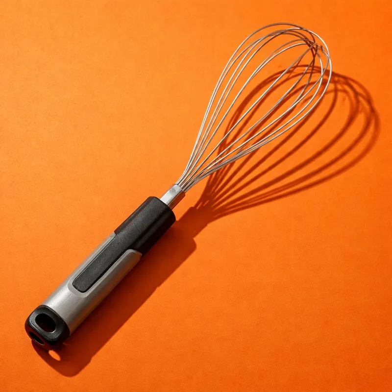 Batedor De Claras Ovos Fouet Manual 29cm Utensilio De Cozinha Fuê Aço Inoxidável Plastico Pratico