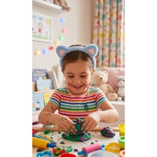 Tiara com Orelhinhas de Pelúcia Infantil Fantasia Gatinho Colorida Cosplay em Oferta na Shopee