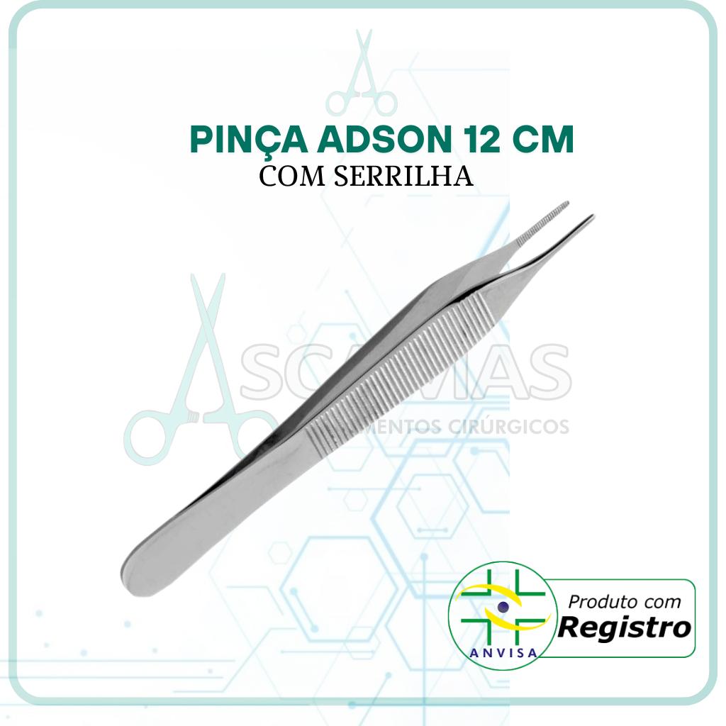 PINÇA ADSON 12 cm COM SERRILHA em Oferta na Shopee