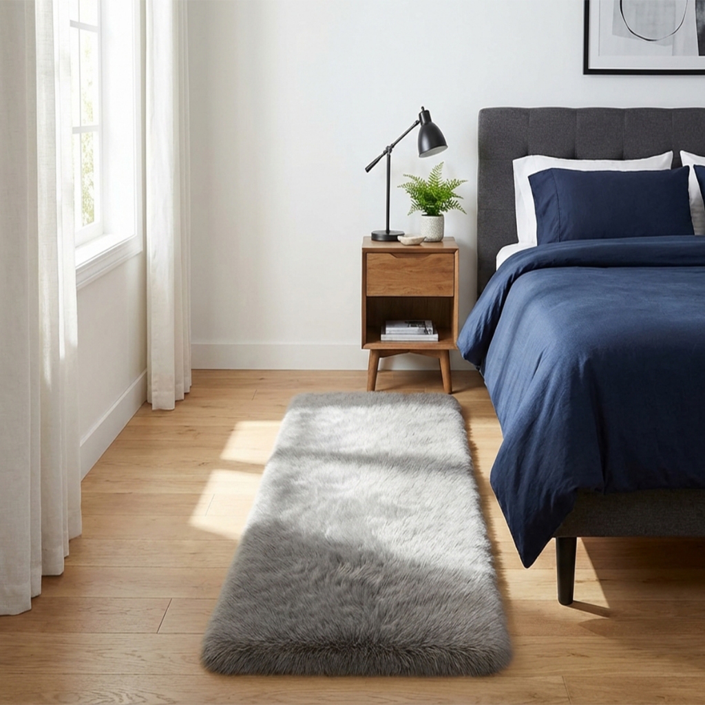 Passadeira Felpuda 2,00x0,60  , Tapete Passadeira Peludo 0,60x2,00 Para Quarto ,Sala , Cozinha