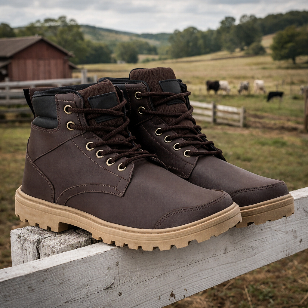 Coturno Masculino Premium Confortavel Casual Solado Tratorado Ideal para Trabalho Pesado Pronto para Entrega