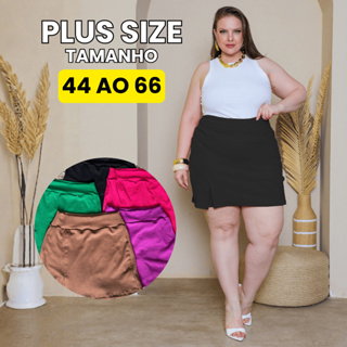 Short Saia Plus Size Feminino  Anarruga Premium do G1 ao G6 – Confortável e Estiloso em Oferta na Shopee