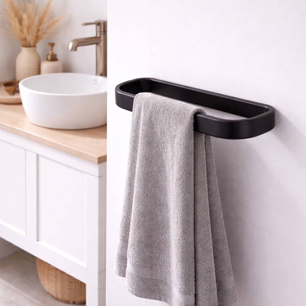 Porta Toalha Decorativo para Banheiro Lavabo Acessório Prático Moderno Fácil Instalação