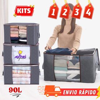 Caixa Organizadora Guarda Roupa Saco Organizador Edredom Cobertor Roupas Zíper Dobrável Anti Mofo em Oferta na Shopee