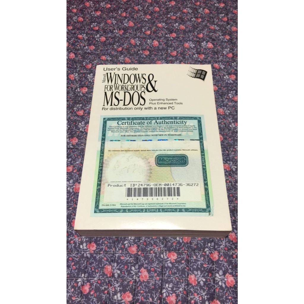 Manual Microsoft Windows for Workgroups & MS-DOS User's Guide (em INGLÊS)