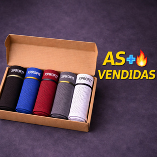 Kit 5 Cuecas Boxer Respiraveis Box DRY FIT Alto Padrão Premium em Oferta na Shopee