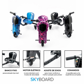 Triciclo Infantil Elétrico Drift  com Bluetooth MP3 com Bandeirinha, 400W de Alta Potência Três Velocidades Ajustáveis em Oferta na Shopee