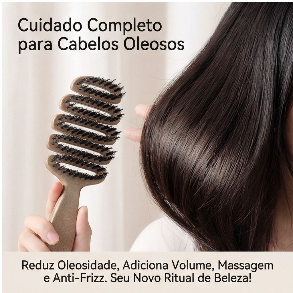 【Aleyro】Pente Aéreo de Pinhas | Pente de Massagem Profunda 2cm para Cabelo Fino e Sem Volume